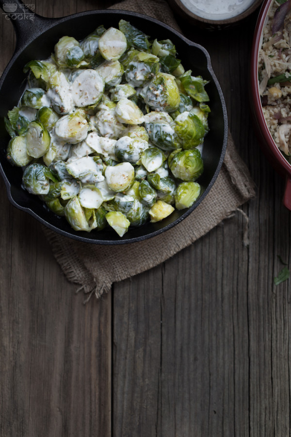 Brussel Sprouts in Yogurt Sauce + Announcement + Giveaway Story of cooks